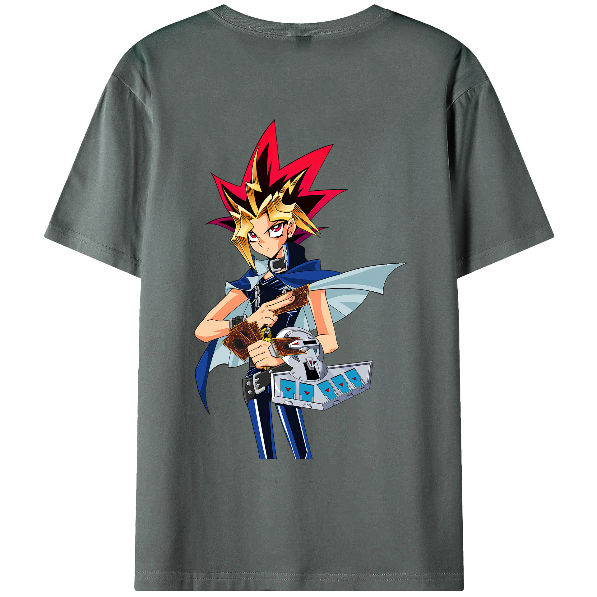 （画像用） 遊☆戯☆王 Yu-Gi-Oh! 綿100％ メンズ半袖Tシャツ（バックプリント） 通気性